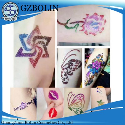 BerLin Charming Glitter Powder Sticker Temporary Tattoo For Body Art